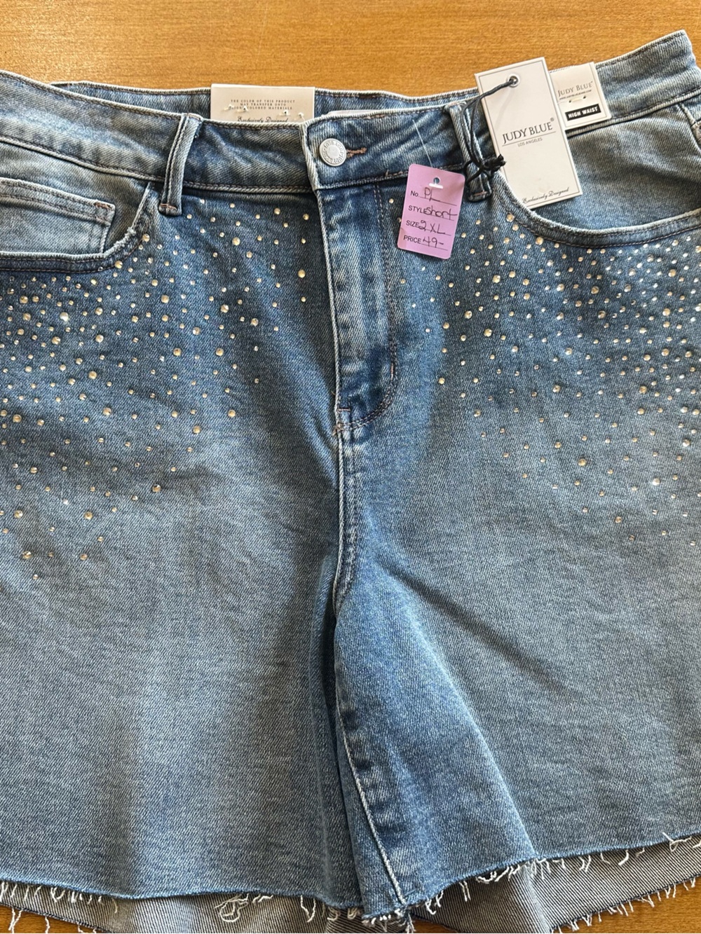 Embellished Judy Blue Denim Shorts